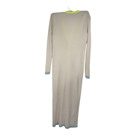 Alice + Olivia Aria Ribbed Long Sleeve Slim Fit Color block Cardigan NWOT - Picture 2 of 11